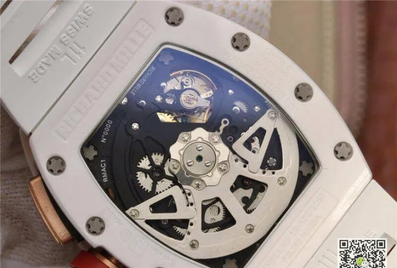 Richard Mille RM011 KV Factory 1:1 Best Edition Replica Watch Swiss ETA7750 Red Hour Mark