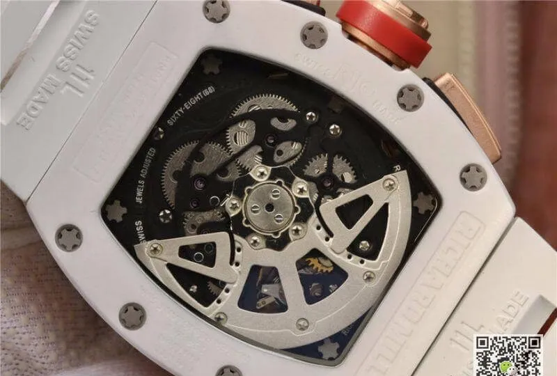 Richard Mille RM011 KV Factory 1:1 Best Edition Replica Watch Swiss ETA7750 Red Hour Mark