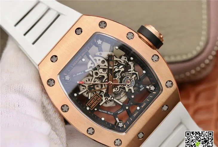 Richard Mille RM035 Americas KV Factory 1:1 Best Edition Replica Watch White Rubber Strap