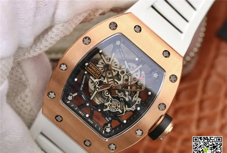 Richard Mille RM035 Americas KV Factory 1:1 Best Edition Replica Watch White Rubber Strap