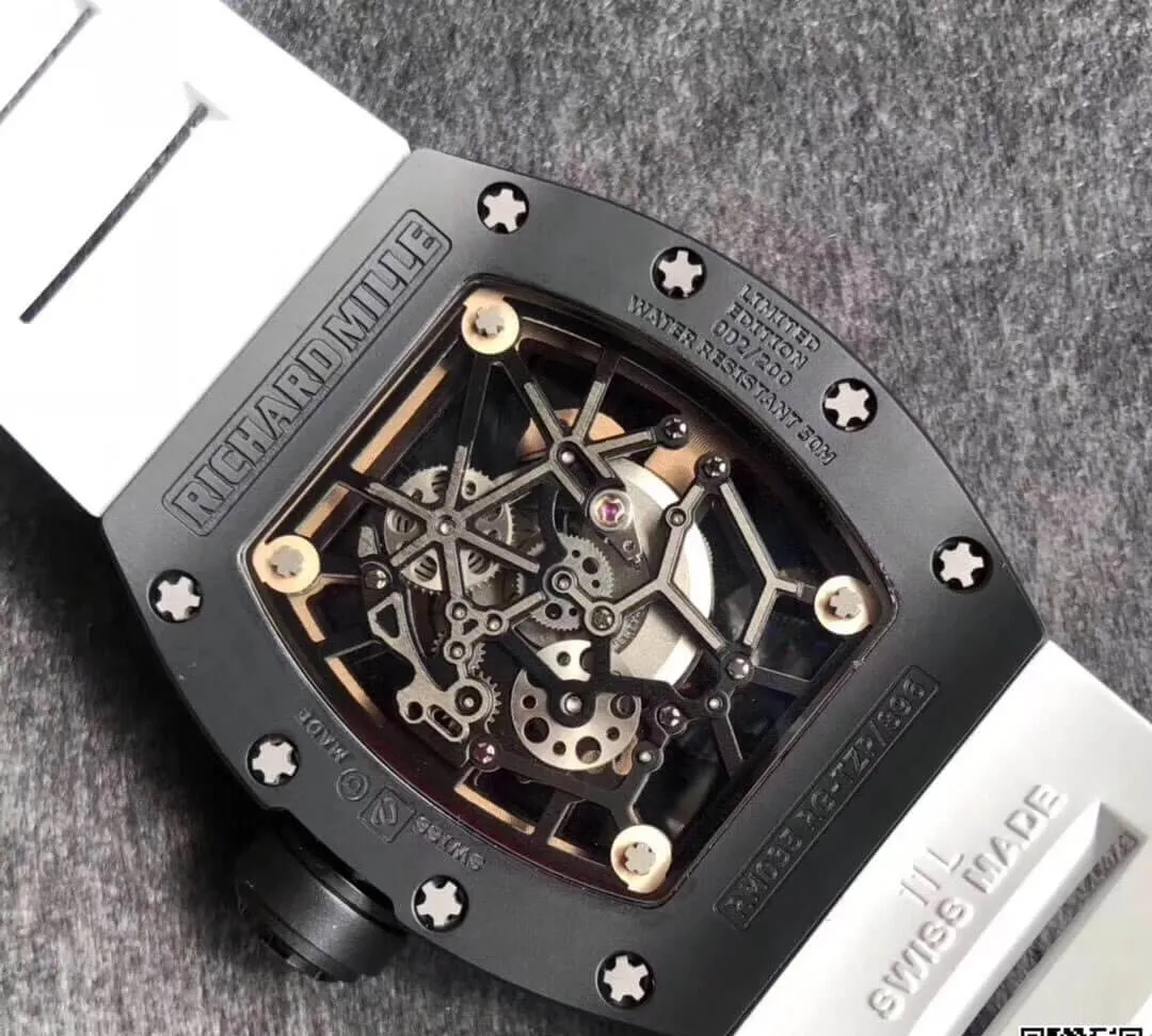 Richard Mille RM035 Americas KV Factory 1:1 Best Edition Replica Watch White Rubber Strap