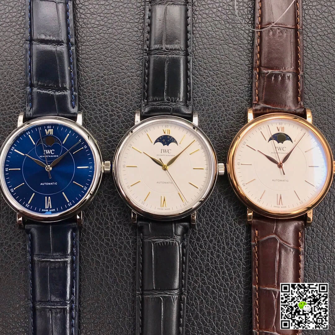 IWC Portofino Moon Phase IW459402 MKS Factory 1:1 Best Edition Replica Watch Blue Leather Strap
