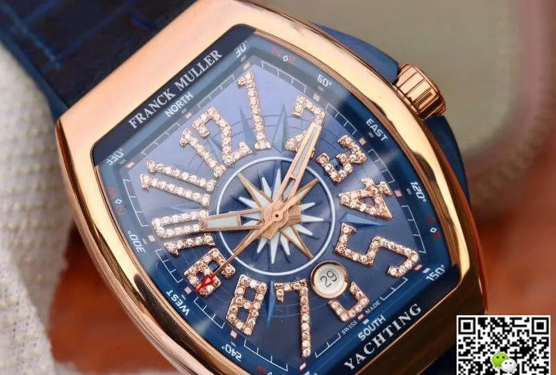 Franck Muller Yachting V 45 CC DT Rose Gold 1:1 Best Edition Replica Watch Swiss ETA2824