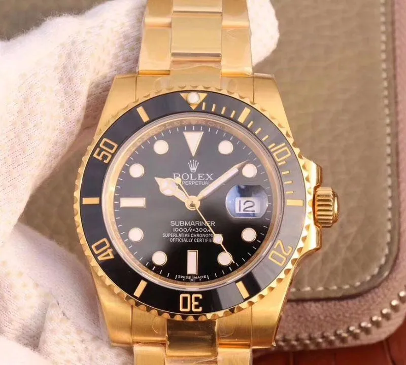 Rolex Submariner 116618LN VR Factory Black Dial 1:1 Best Edition Replica Watch Swiss ETA2836 Gold Wrapped