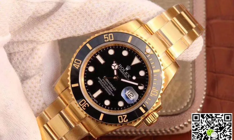 Rolex Submariner 116618LN VR Factory Black Dial 1:1 Best Edition Replica Watch Swiss ETA2836 Gold Wrapped
