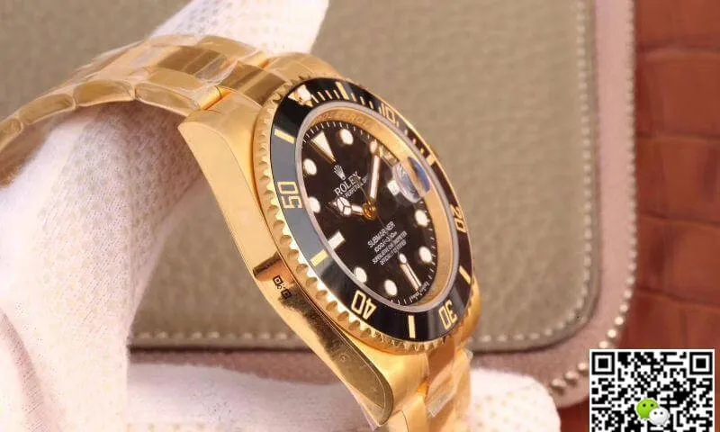 Rolex Submariner 116618LN VR Factory Black Dial 1:1 Best Edition Replica Watch Swiss ETA2836 Gold Wrapped