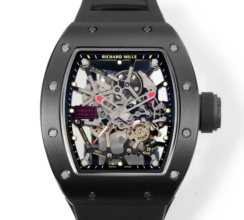 NEW Factory Richard Mille RM035 Black ceramic 1:1 Best Edition Replica Watch