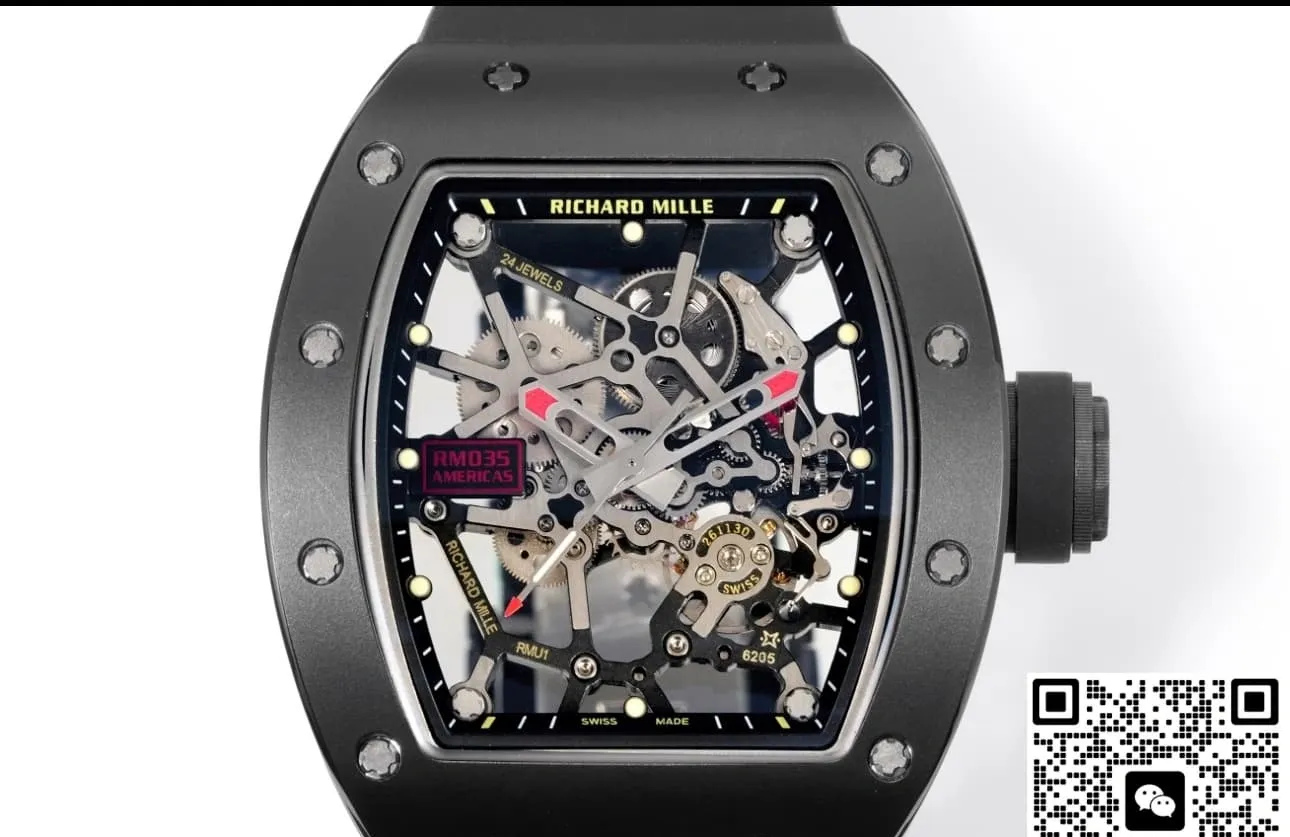 NEW Factory Richard Mille RM035 Black ceramic 1:1 Best Edition Replica Watch