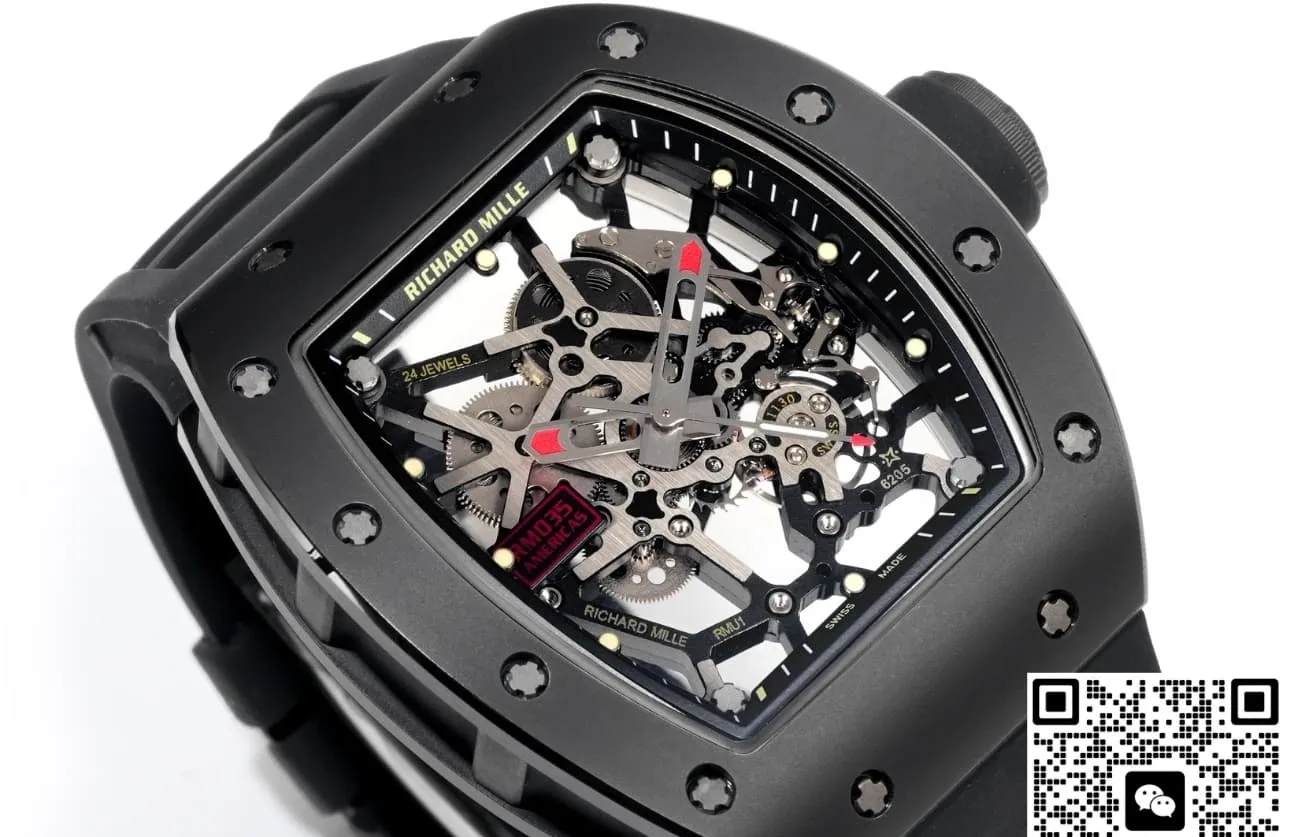 NEW Factory Richard Mille RM035 Black ceramic 1:1 Best Edition Replica Watch