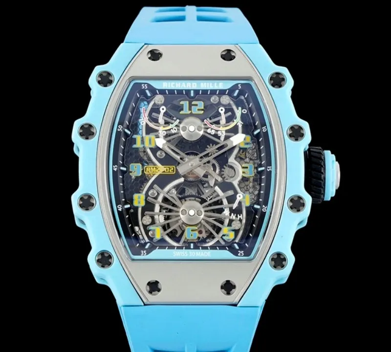 NEW Factory Richard Mille RM21-02 blue strap 1:1 Best Edition Replica Watch