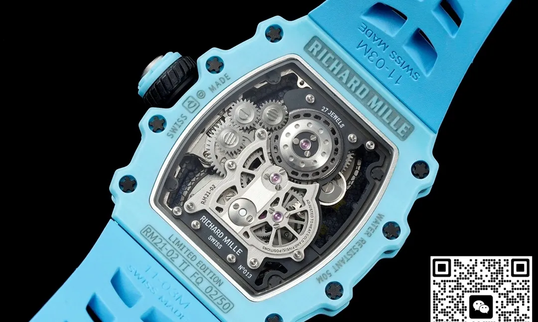 NEW Factory Richard Mille RM21-02 blue strap 1:1 Best Edition Replica Watch