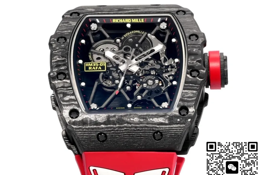 NEW Factory Richard Mille RM35-01 Red strap 1:1 Best Edition Replica Watch