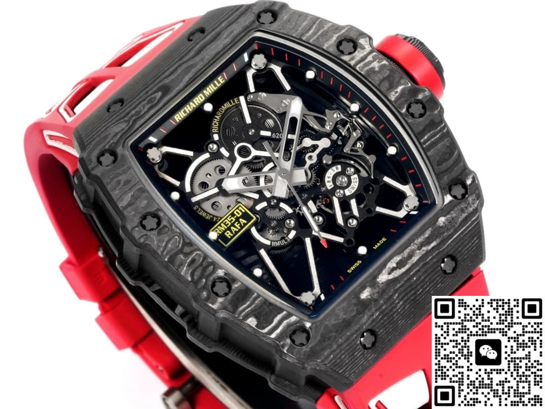 NEW Factory Richard Mille RM35-01 Red strap 1:1 Best Edition Replica Watch