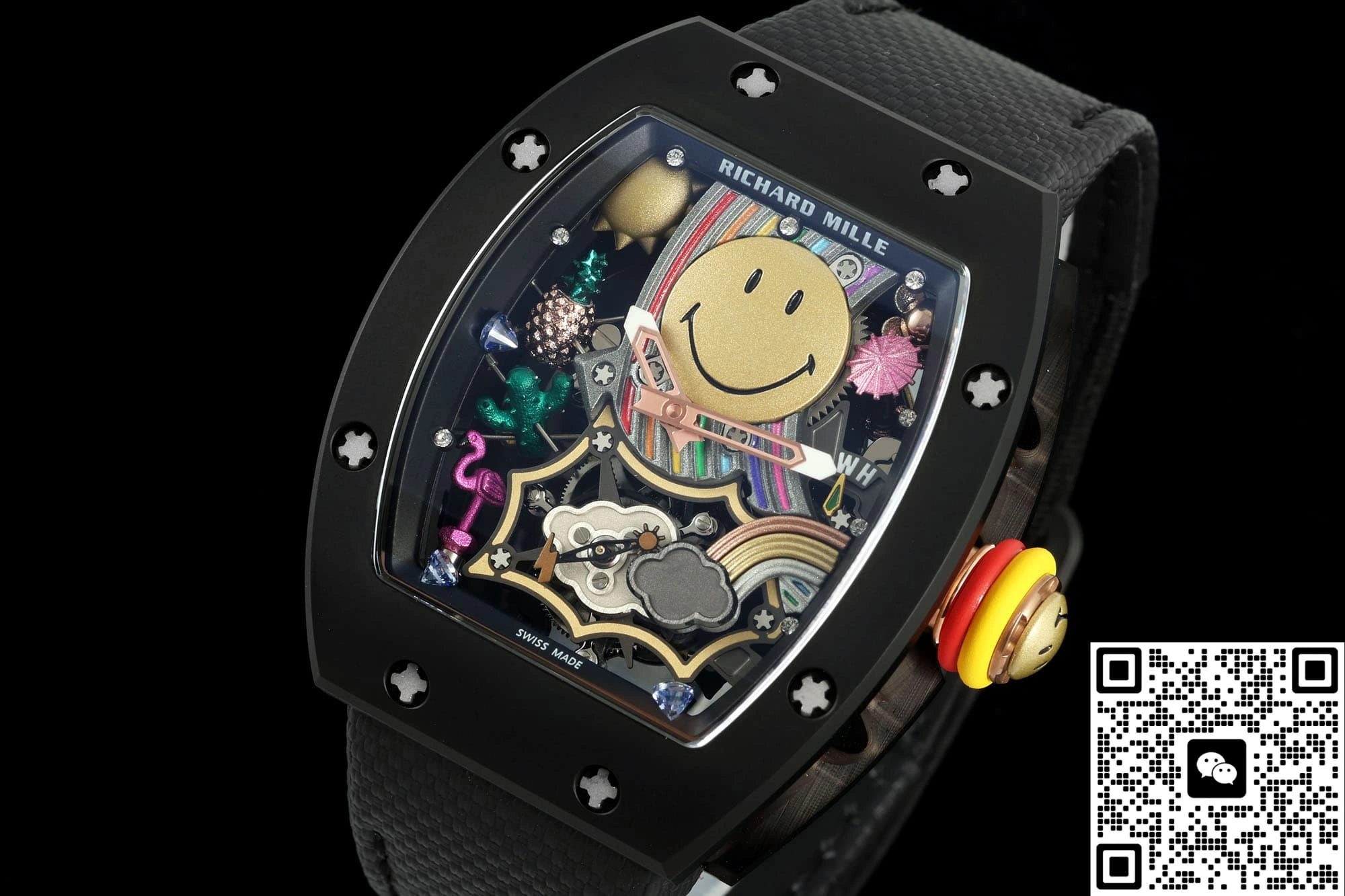 NEW Factory Richard Mille RM88 Black strap 1:1 Best Edition Replica Watch