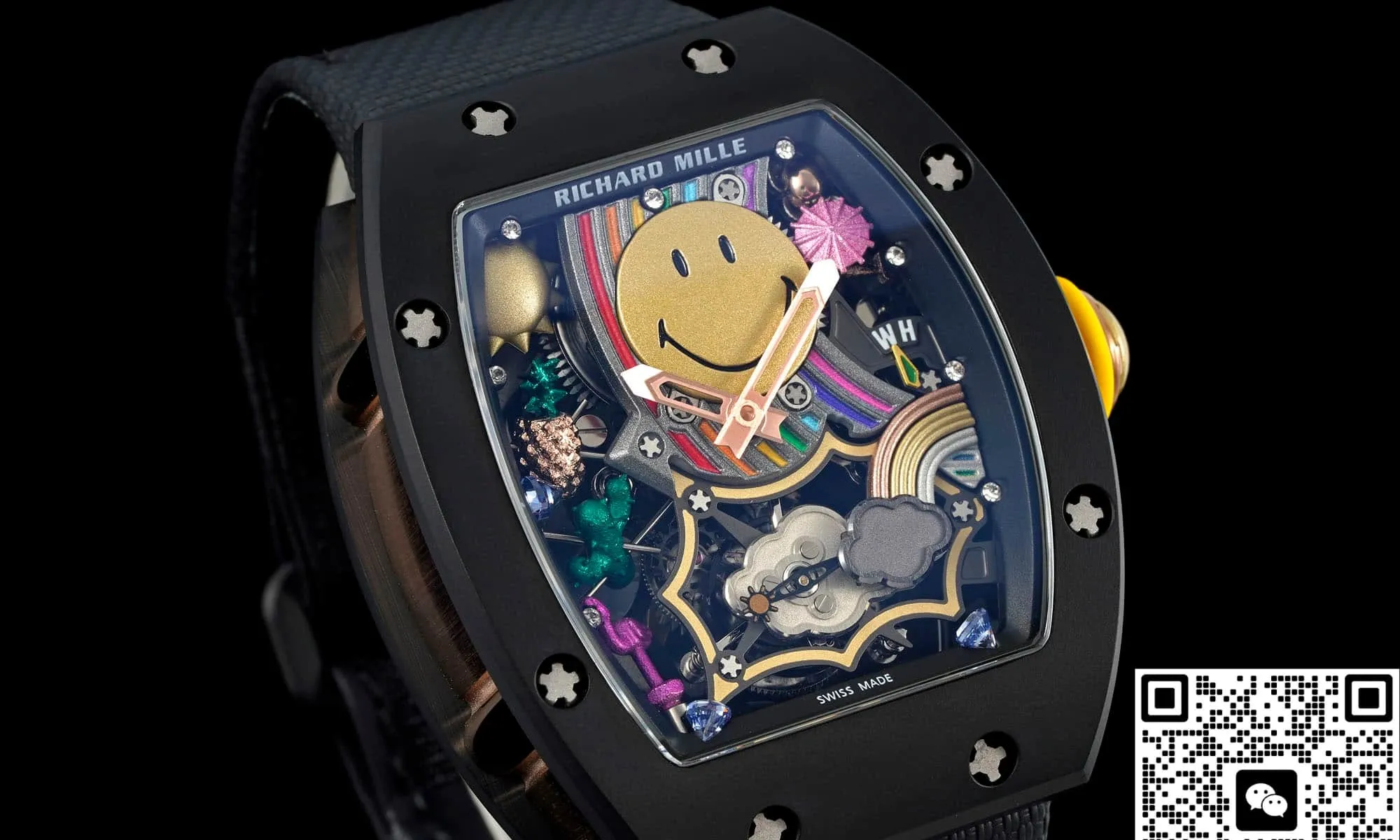 NEW Factory Richard Mille RM88 Black strap 1:1 Best Edition Replica Watch