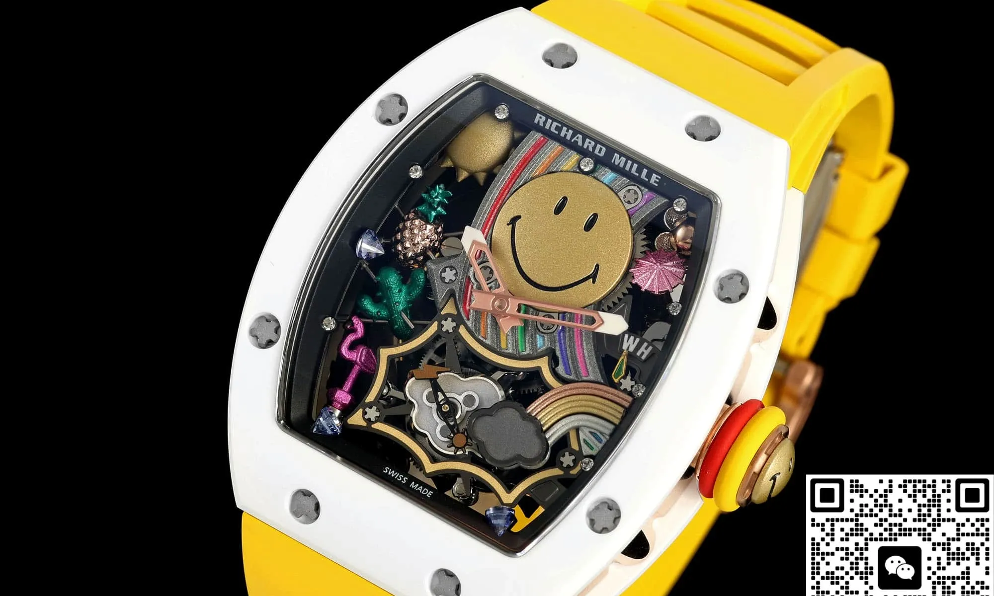 NEW Factory Richard Mille RM88 smiley face 1:1 Best Edition Replica Watch