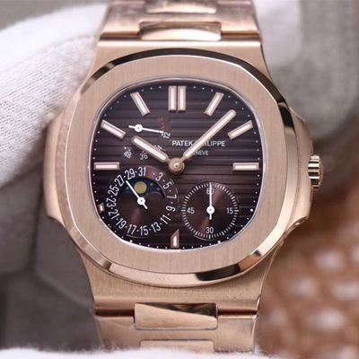 Patek Philippe Nautilus 5712 1A-001 PF Factory 1:1 Best Edition Replica Watch Rose Gold Swiss ETA