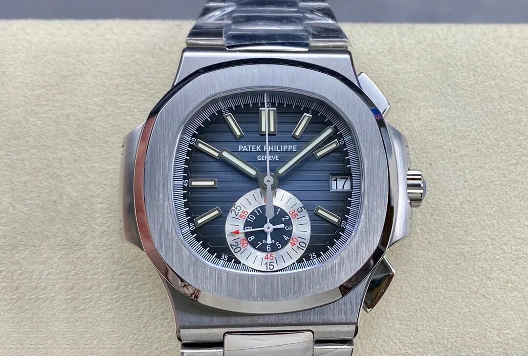 Patek Philippe Nautilus 5980 1A-001 PPF Factory 1:1 Best Edition Replica Watch Titanium Blue Dial