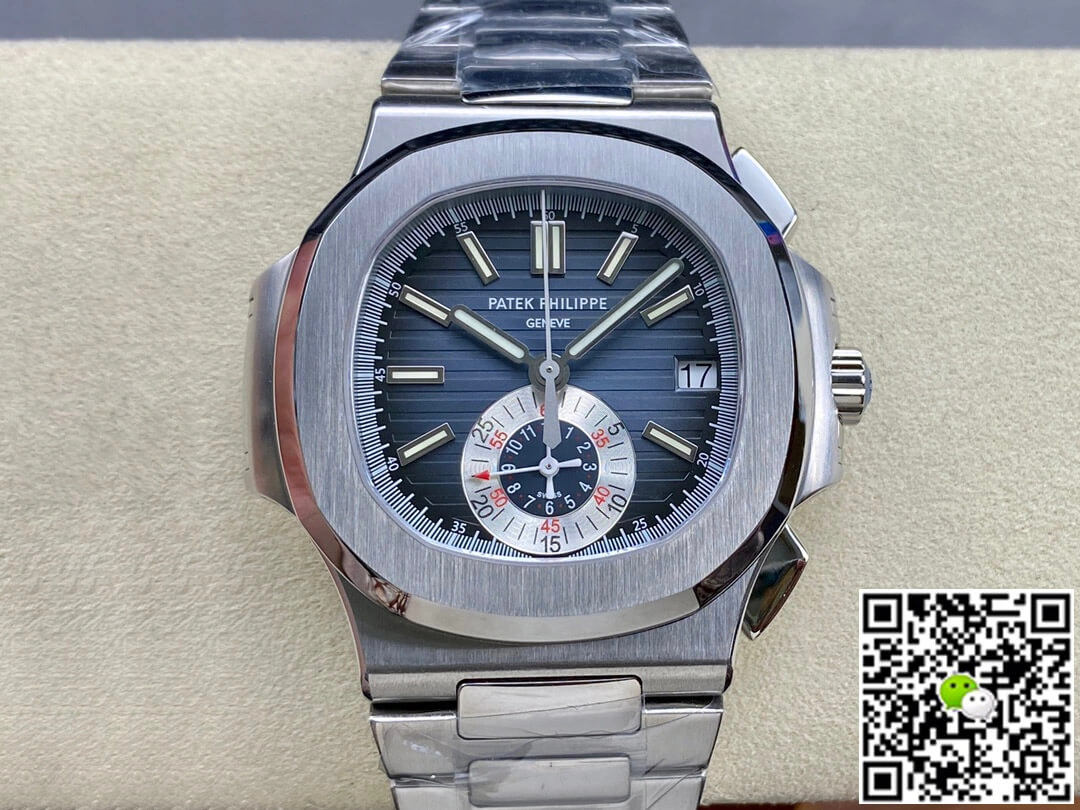 Patek Philippe Nautilus 5980 1A-001 PPF Factory 1:1 Best Edition Replica Watch Titanium Blue Dial