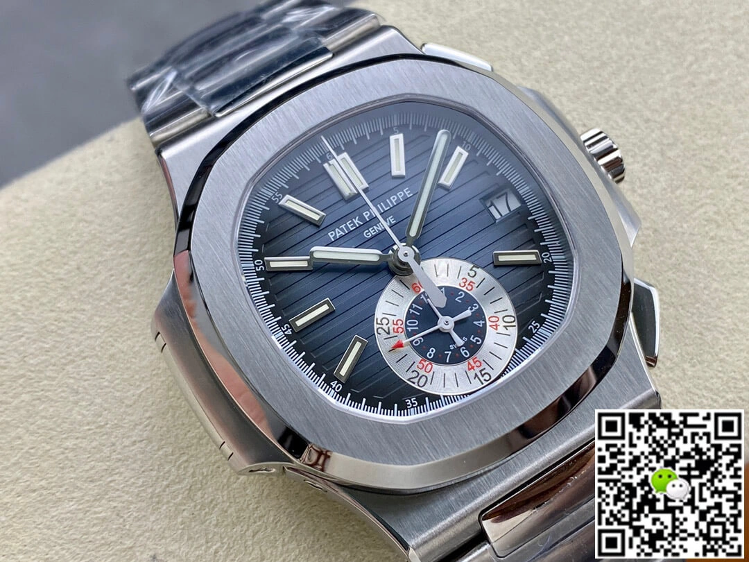Patek Philippe Nautilus 5980 1A-001 PPF Factory 1:1 Best Edition Replica Watch Titanium Blue Dial