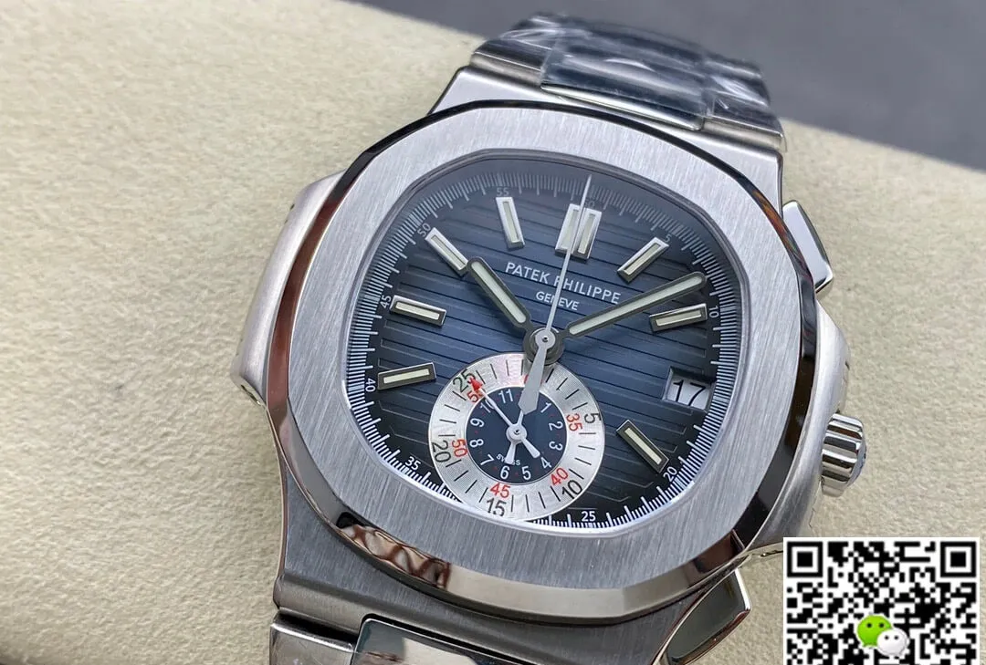 Patek Philippe Nautilus 5980 1A-001 PPF Factory 1:1 Best Edition Replica Watch Titanium Blue Dial