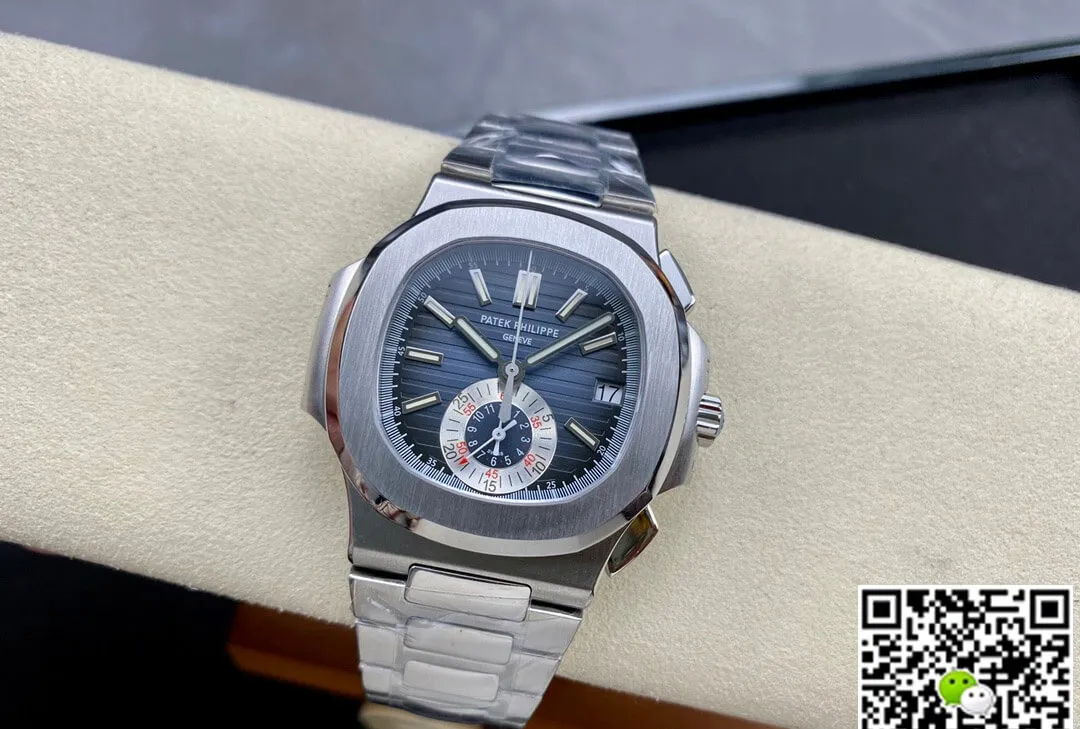Patek Philippe Nautilus 5980 1A-001 PPF Factory 1:1 Best Edition Replica Watch Titanium Blue Dial