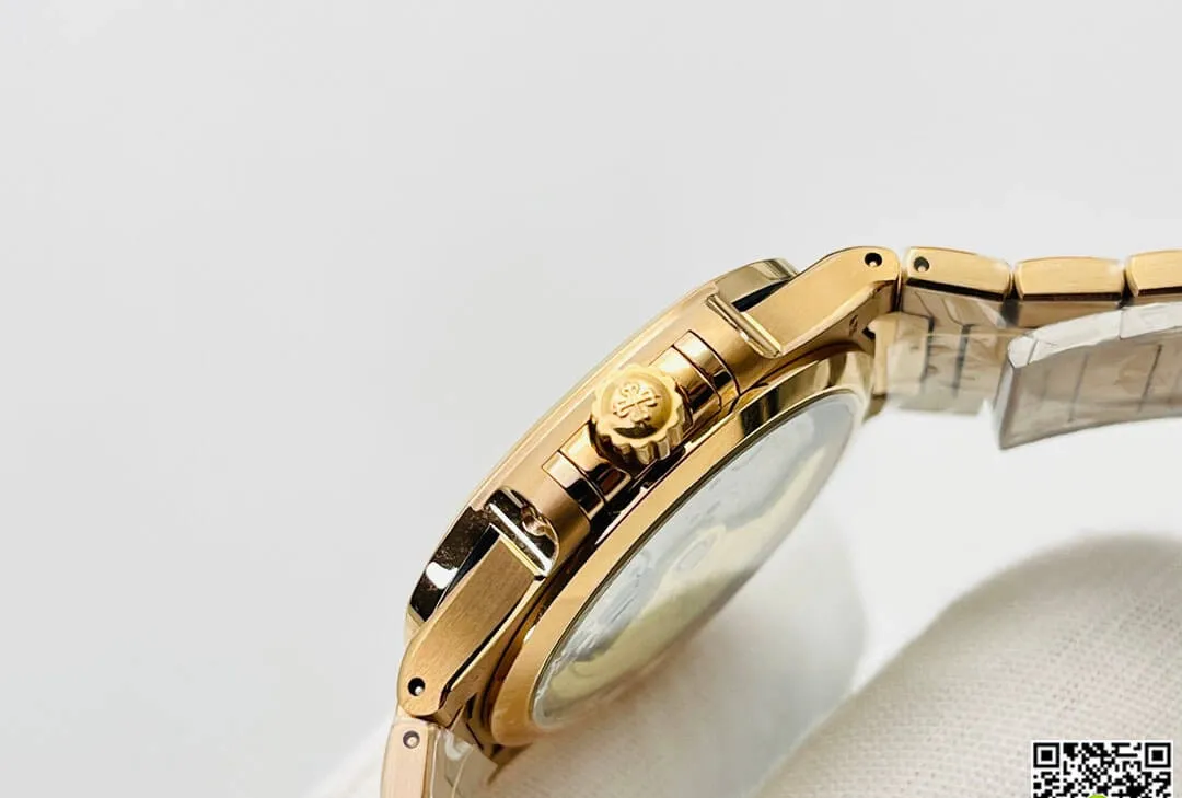 Patek Philippe Nautilus Ladies 7118 1200R-010 3K Factory 1:1 Best Edition Replica Watch Gold Dial