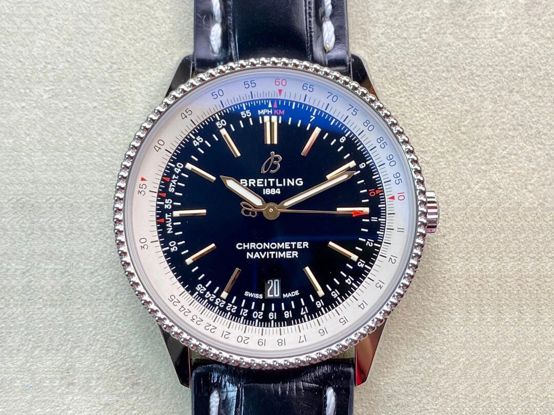 Breitling Navitimer 1 A17326211B1P1 V7 Factory 1:1 Best Edition Replica Watch Leather Strap