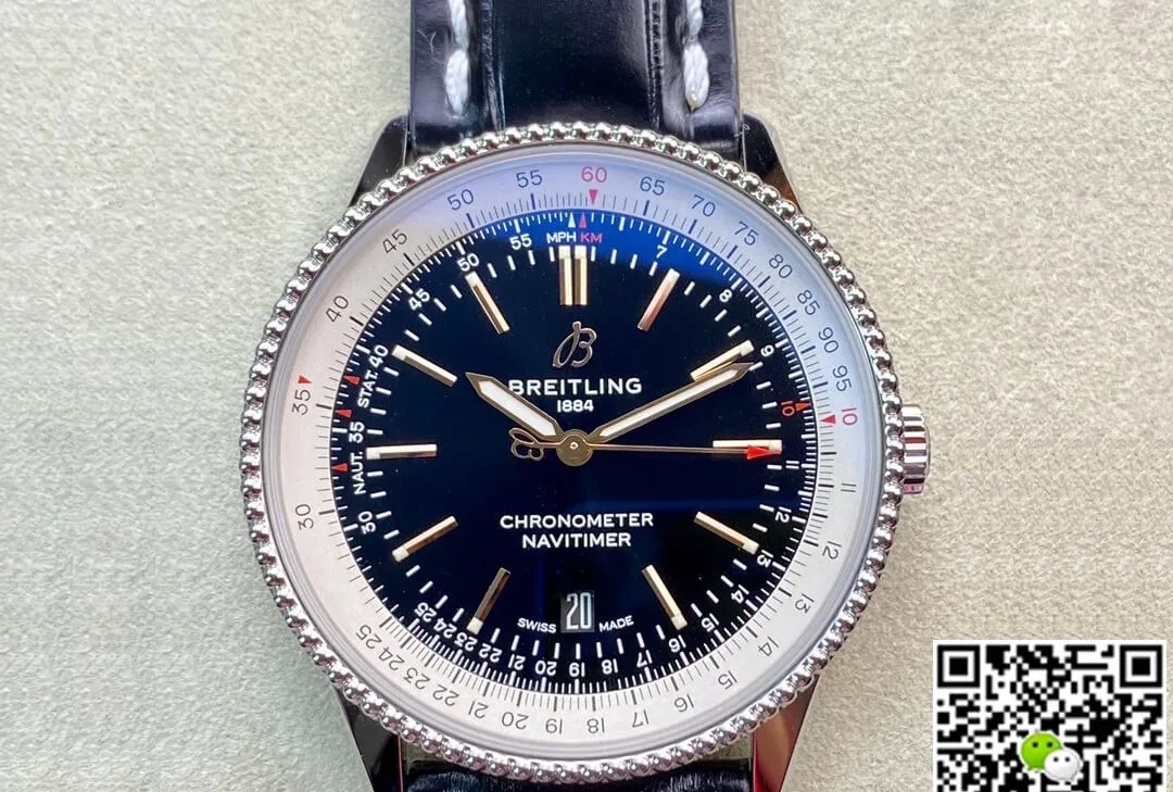 Breitling Navitimer 1 A17326211B1P1 V7 Factory 1:1 Best Edition Replica Watch Leather Strap