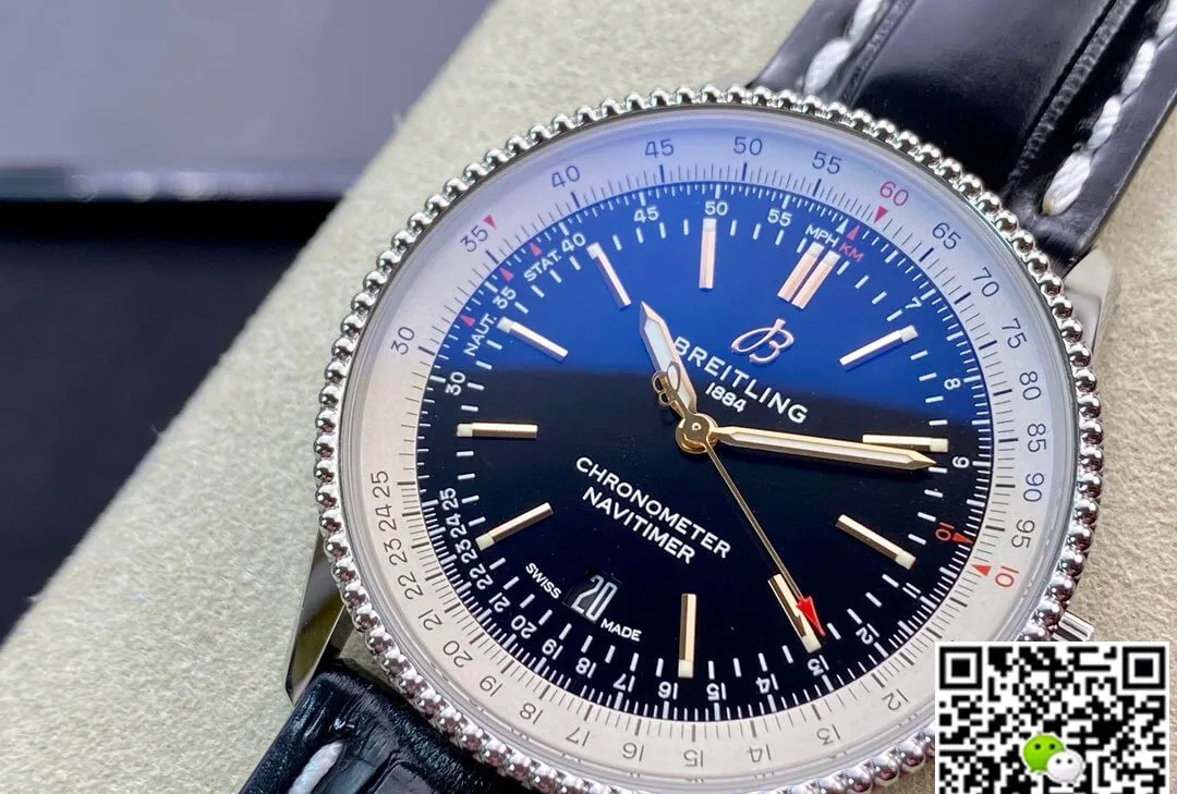 Breitling Navitimer 1 A17326211B1P1 V7 Factory 1:1 Best Edition Replica Watch Leather Strap