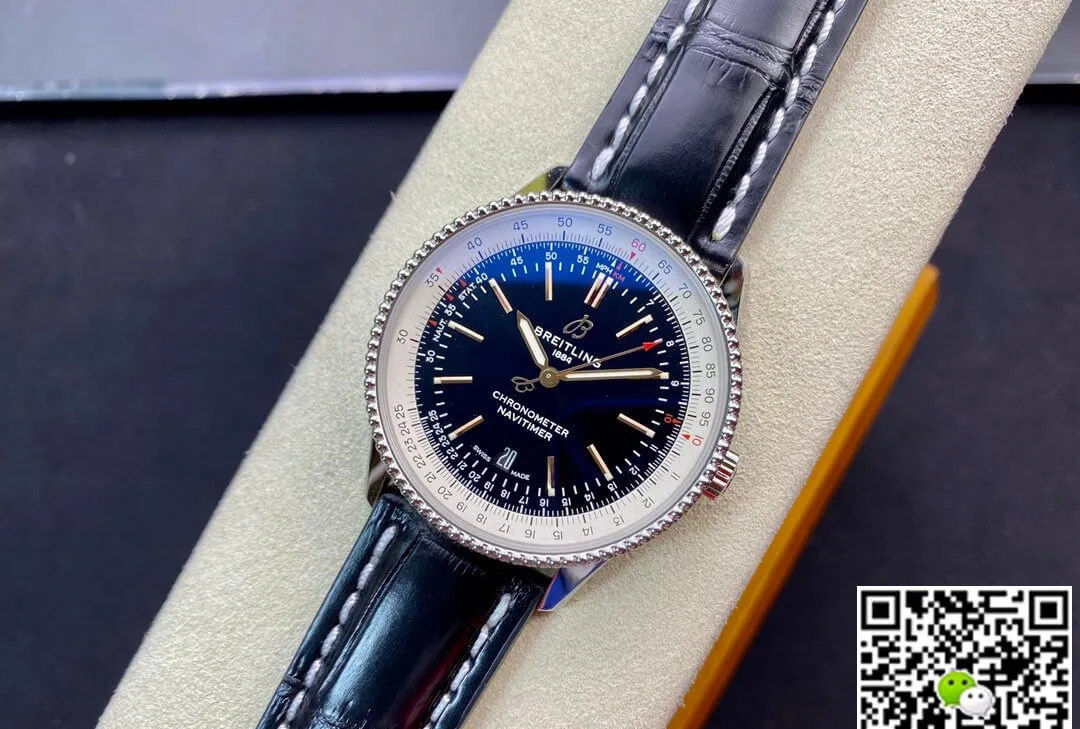 Breitling Navitimer 1 A17326211B1P1 V7 Factory 1:1 Best Edition Replica Watch Leather Strap