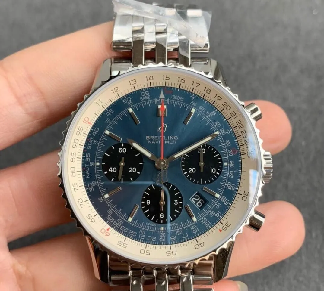 Breitling Navitimer 1 B01 AB0121211C1A1 GF Factory 1:1 Best Edition Replica Watch Blue Dial