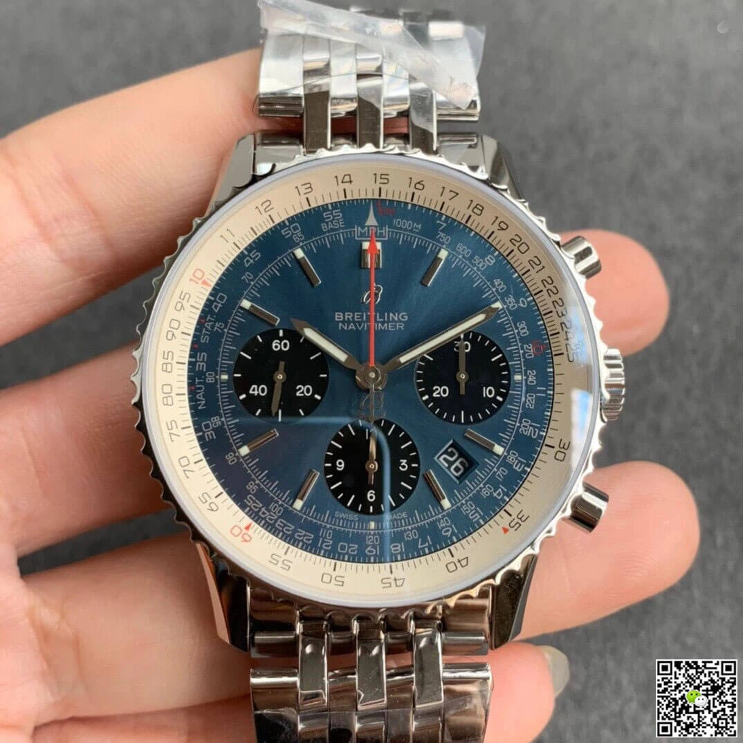 Breitling Navitimer 1 B01 AB0121211C1A1 GF Factory 1:1 Best Edition Replica Watch Blue Dial