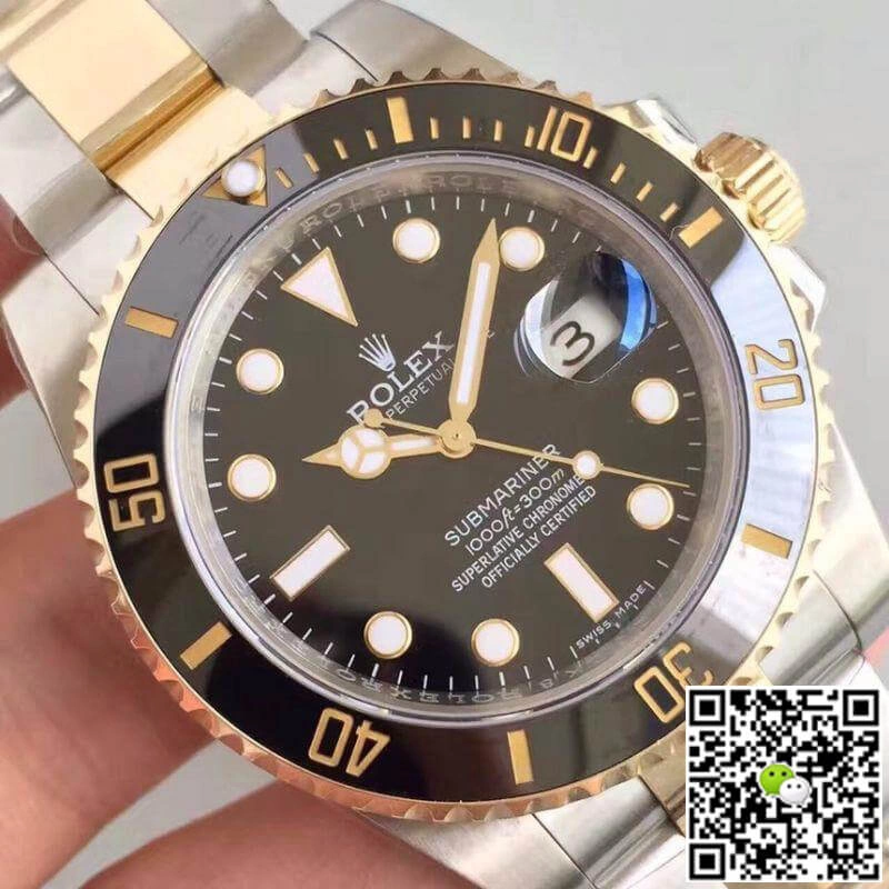 Rolex Submariner Date 116613LN Noob Factory Black Dial 1:1 Best Edition Replica Watch Swiss ETA3135 Gold Wrapped