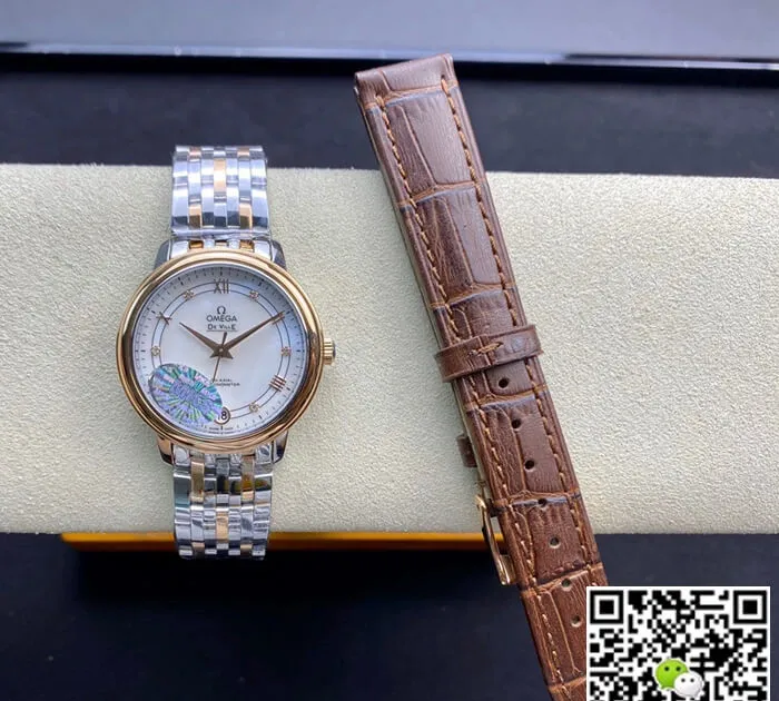 Omega De Ville MKS Factory 1:1 Best Edition Replica Watch White Diamond Dial