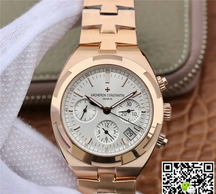 Vacheron Constantin Overseas 5500V 000R-B074 8F Factory 1:1 Best Edition Replica Watch Rose Gold Strap