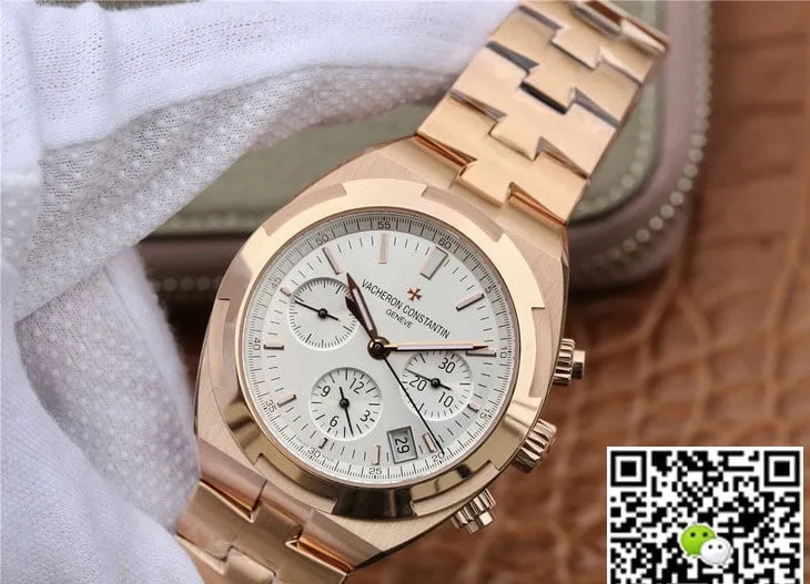Vacheron Constantin Overseas 5500V 000R-B074 8F Factory 1:1 Best Edition Replica Watch Rose Gold Strap