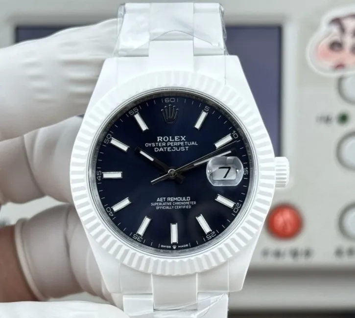PPM Factory Rolex Datejust White Ceramic 1:1 Best Edition Replica Watch