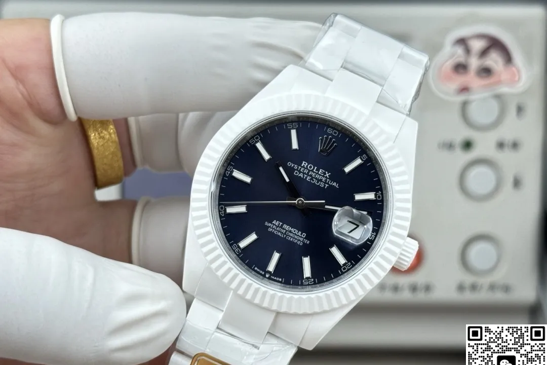 PPM Factory Rolex Datejust White Ceramic 1:1 Best Edition Replica Watch