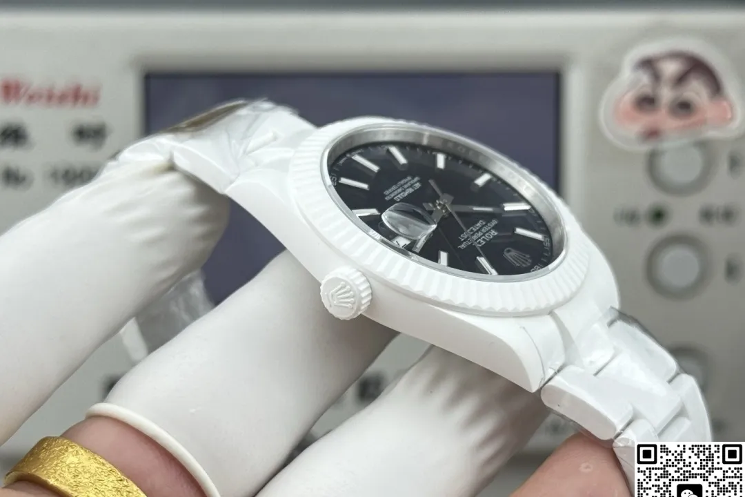 PPM Factory Rolex Datejust White Ceramic 1:1 Best Edition Replica Watch