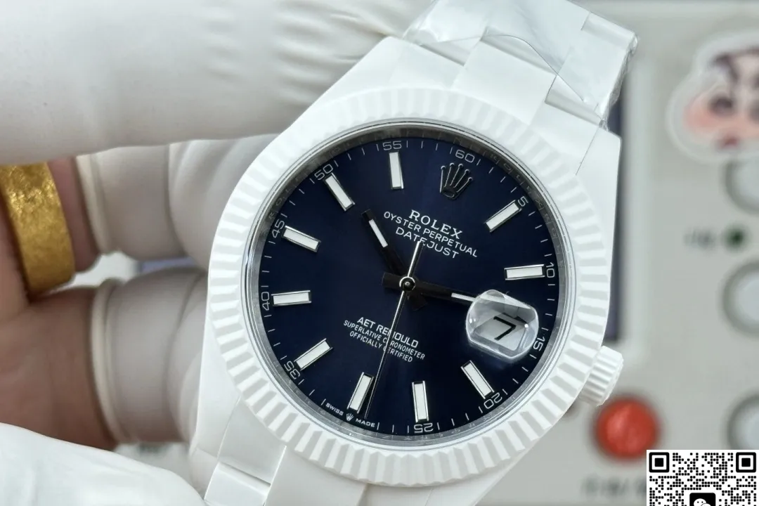 PPM Factory Rolex Datejust White Ceramic 1:1 Best Edition Replica Watch
