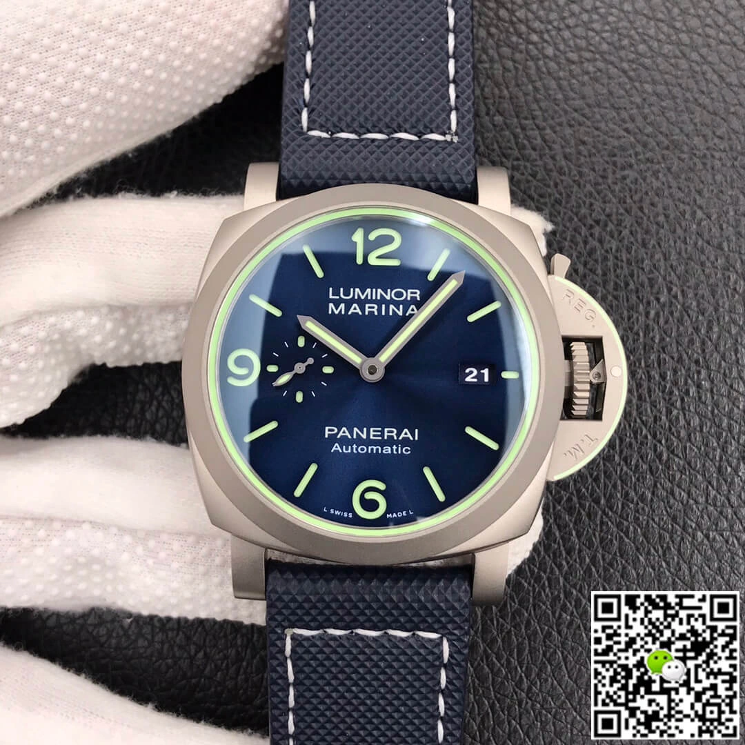Panerai Luminor PAM01117 VS Factory 1:1 Best Edition Replica Watch Blue Strap