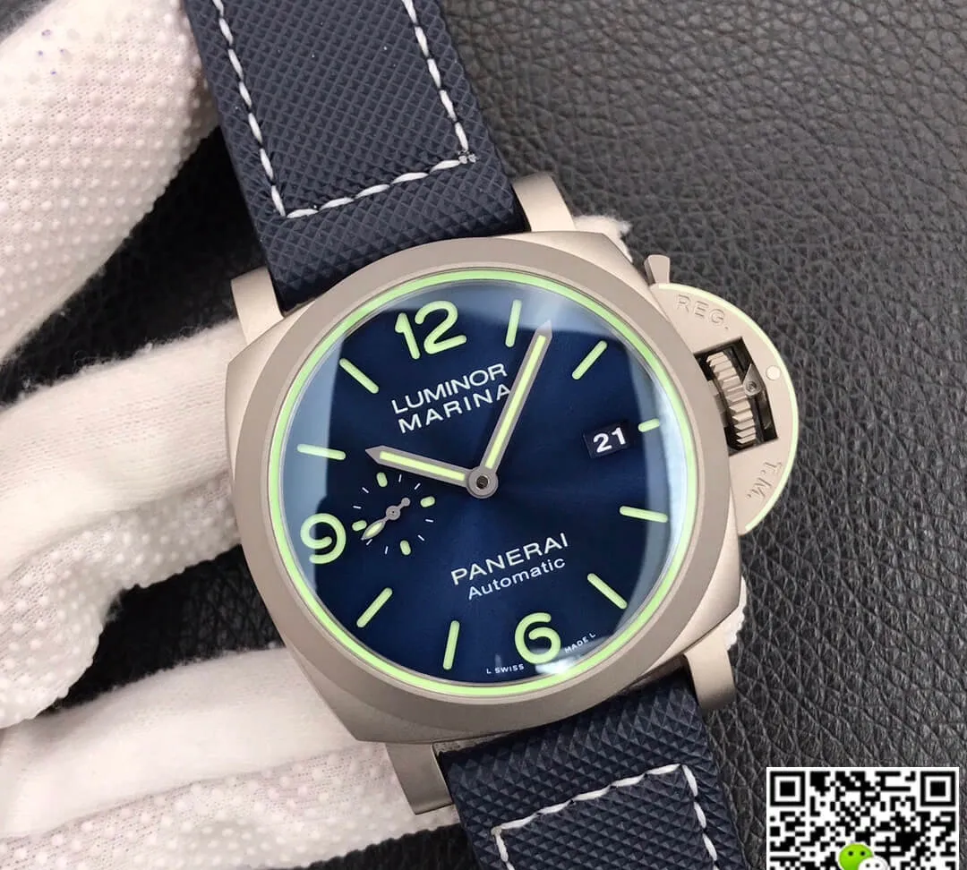 Panerai Luminor PAM01117 VS Factory 1:1 Best Edition Replica Watch Blue Strap