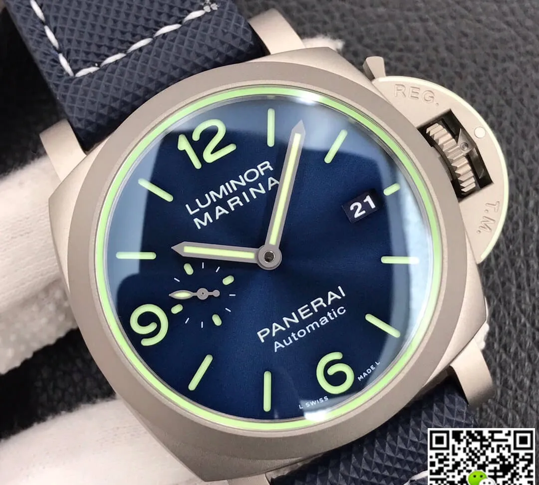 Panerai Luminor PAM01117 VS Factory 1:1 Best Edition Replica Watch Blue Strap