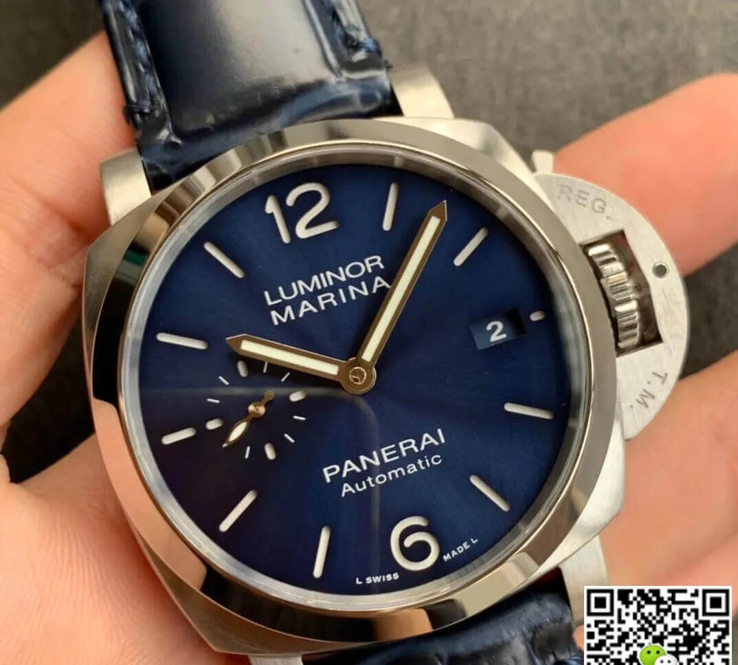 Panerai Luminor PAM01393 VS Factory 1:1 Best Edition Replica Watch Blue Strap