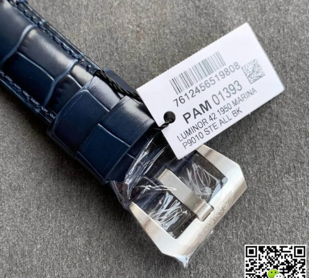 Panerai Luminor PAM01393 VS Factory 1:1 Best Edition Replica Watch Blue Strap