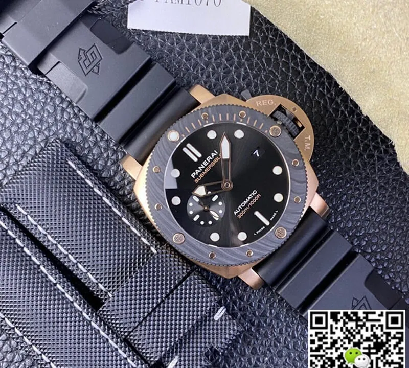 SBF Panerai Submersible PAM01070 VS Factory 1:1 Best Edition Replica Watch Blue Bezel