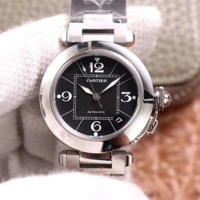 Cartier Pasha W31076M7 V9 Factory 1:1 Best Edition Replica Watch Black Dial Swiss Cal.049