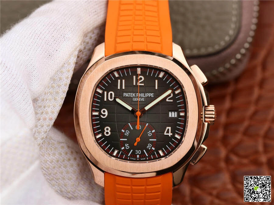 Patek Philippe Aquanaut 5968A-001 1:1 Best Edition Replica Watch Orange Strap