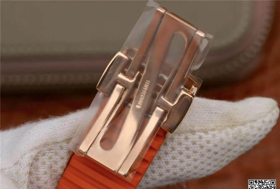 Patek Philippe Aquanaut 5968A-001 1:1 Best Edition Replica Watch Orange Strap